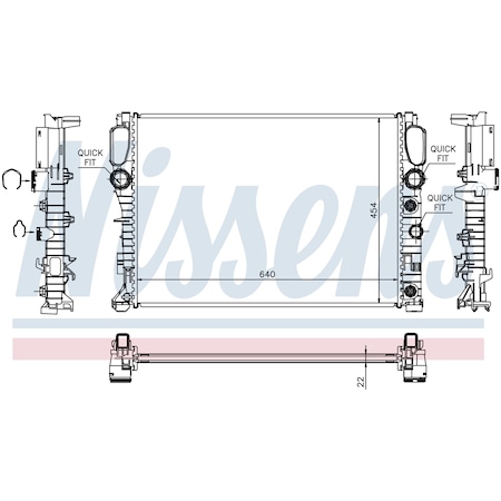 Nissen Nissens Radiator, 62792A 62792A
